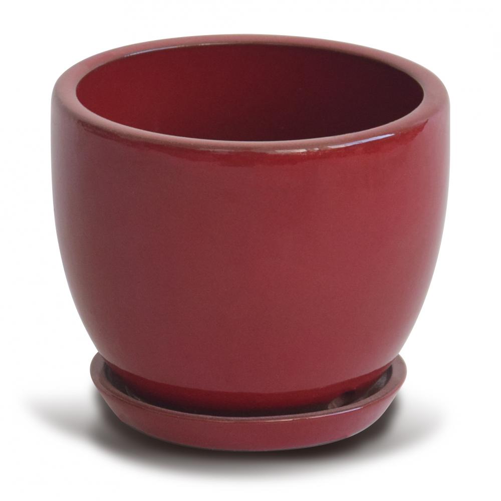Delicate Flower Pot Red