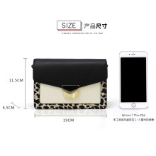 Black Leather Crossbody Bag Satchel Sling Bag