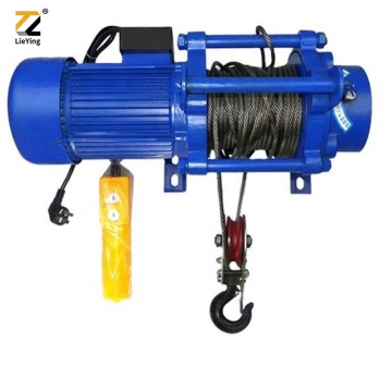 2 Ton Lieying Hebei Electric Hoist Crane with 6m, 9m, 12m Lifting Height - 110V/380V, Single Phase Wire Rope Electric Hoist