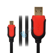 1.5M Steel Mesh For Iphone Charging Sync Cable Red