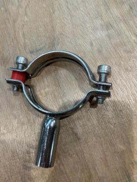 Stainless steel round pipe holder with handle