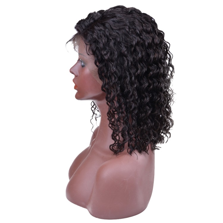 Wholesale Deep Wave Short Bob Lace Frontal Wigs Virgin Brazilian Human Hair Wigs For Black Women