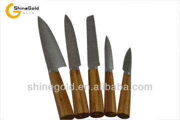 Bamboo Handle Kitchen Knife Set