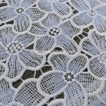 China light blue floral embroidery fabric