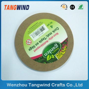 round cork backing mdf cooling coaster