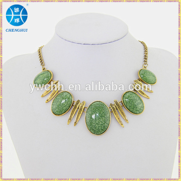 Turquoise chunky statement necklace