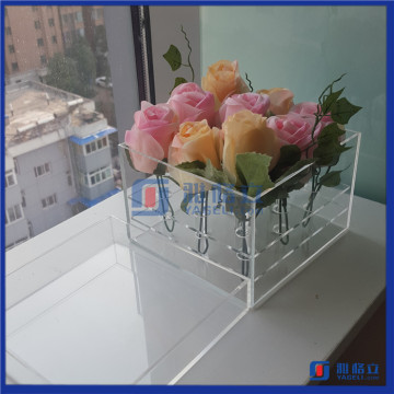 2016 Hot Sale!! Clear Customized 9/ 16/ 25 /30 Roses Acrylic Rose Boxes