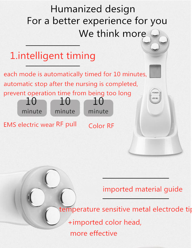 facial beauty device EMS & RF vibration massage beauty instrument