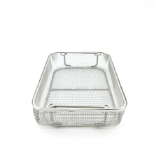 Stainless steel disinfection basket with cover can be ultrasonic disinfection