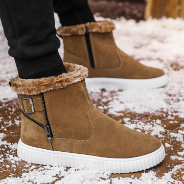 Men Winter Booties Outdoor Warm Fur Snow Boots