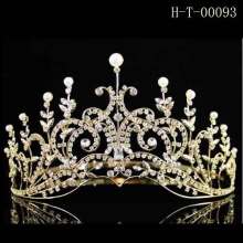 pearl tiara,wholesale pageant tiara crown,gold tiara