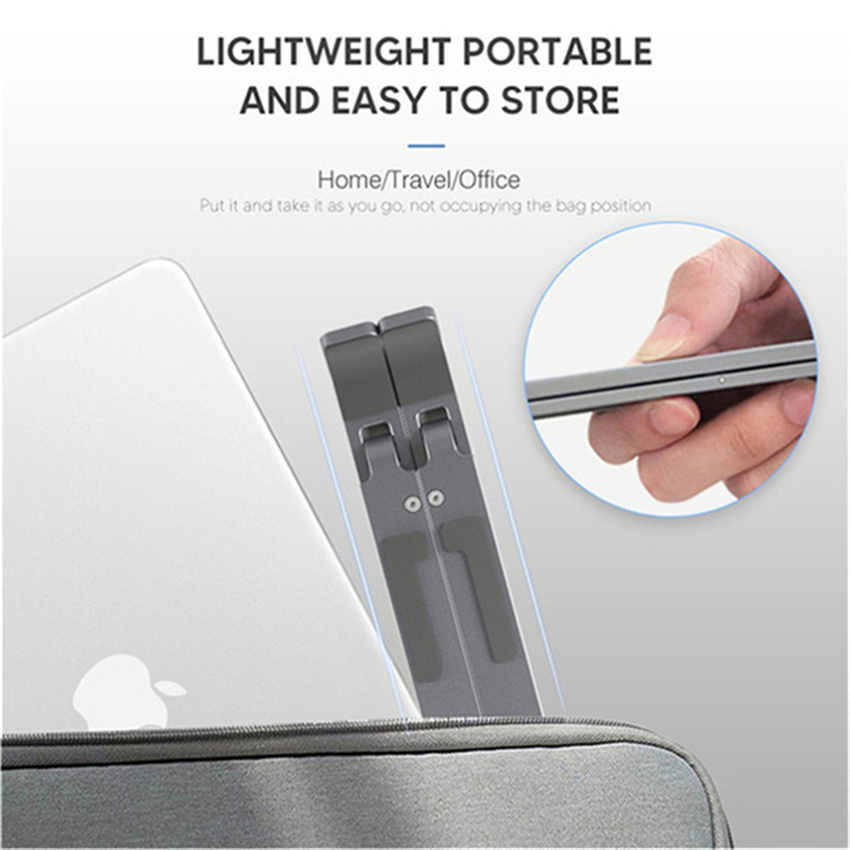 Aluminum Notebook Stand Folding Portable Adjusting Angle