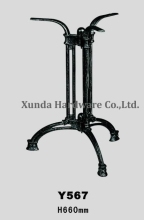 Matt Black Cast Iron Table Leg With Three Legs for Coffee Table