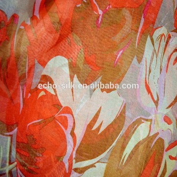 flower printed silk fabric.