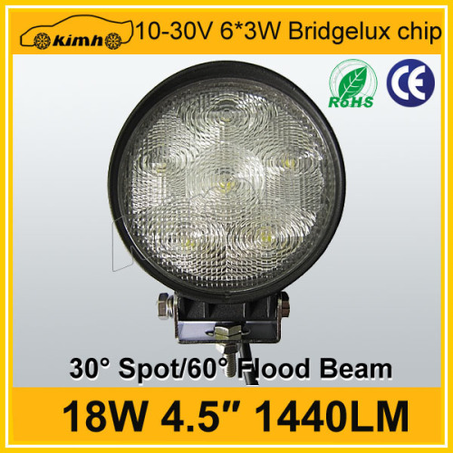 high quality led work lights for tractor 10-30v 4.5" 18w led work light