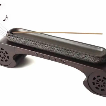 Vintage Incense Experience: Tearoom Oud Incense, Bluetooth Music Speaker, and Incense Holder Set