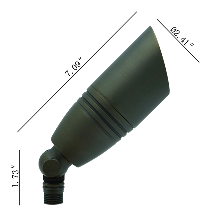 Outdoor-Landschaftsbeleuchtung Soild Messing-Spot-Leuchte