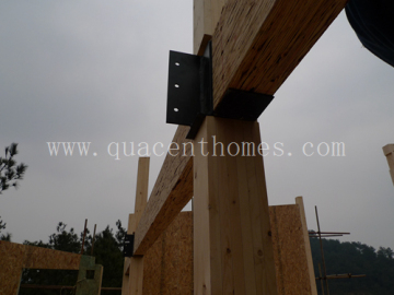 Prefab House with Glulam Posts and Beams