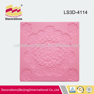 3D silicone lace mat,icing lace mat,cake silicone molds,lace mat mold