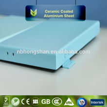 Ceramic spray coating process, ceramic coated aluminium sheet for cladding wall