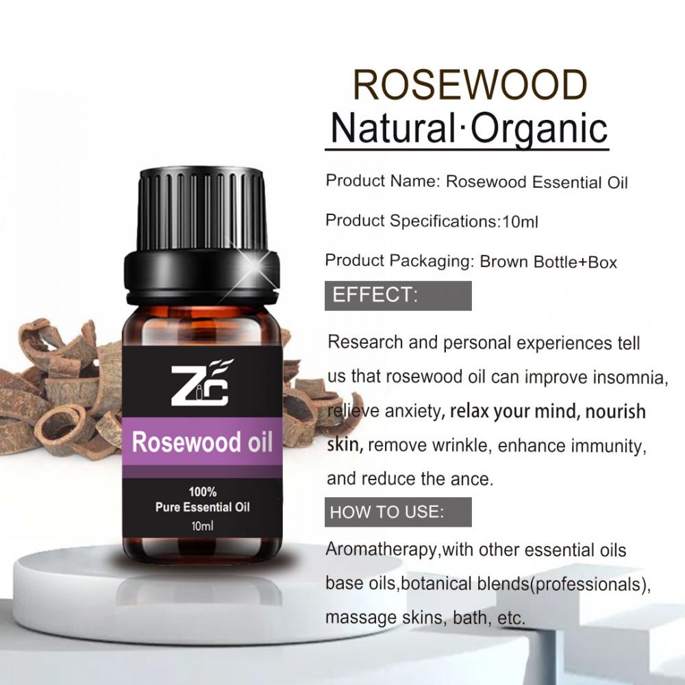 100% Pure Oganic Natrual Rosewood Oil for Soaps Massage