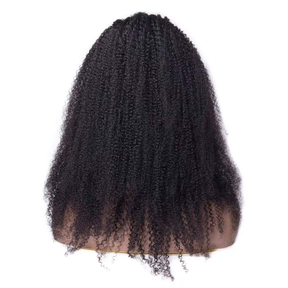 150% Density Lace Front Kinky Curly Wig 10A Mongolian Afro Curly Human Hair Wigs with Baby Hair Natural Hairline for African