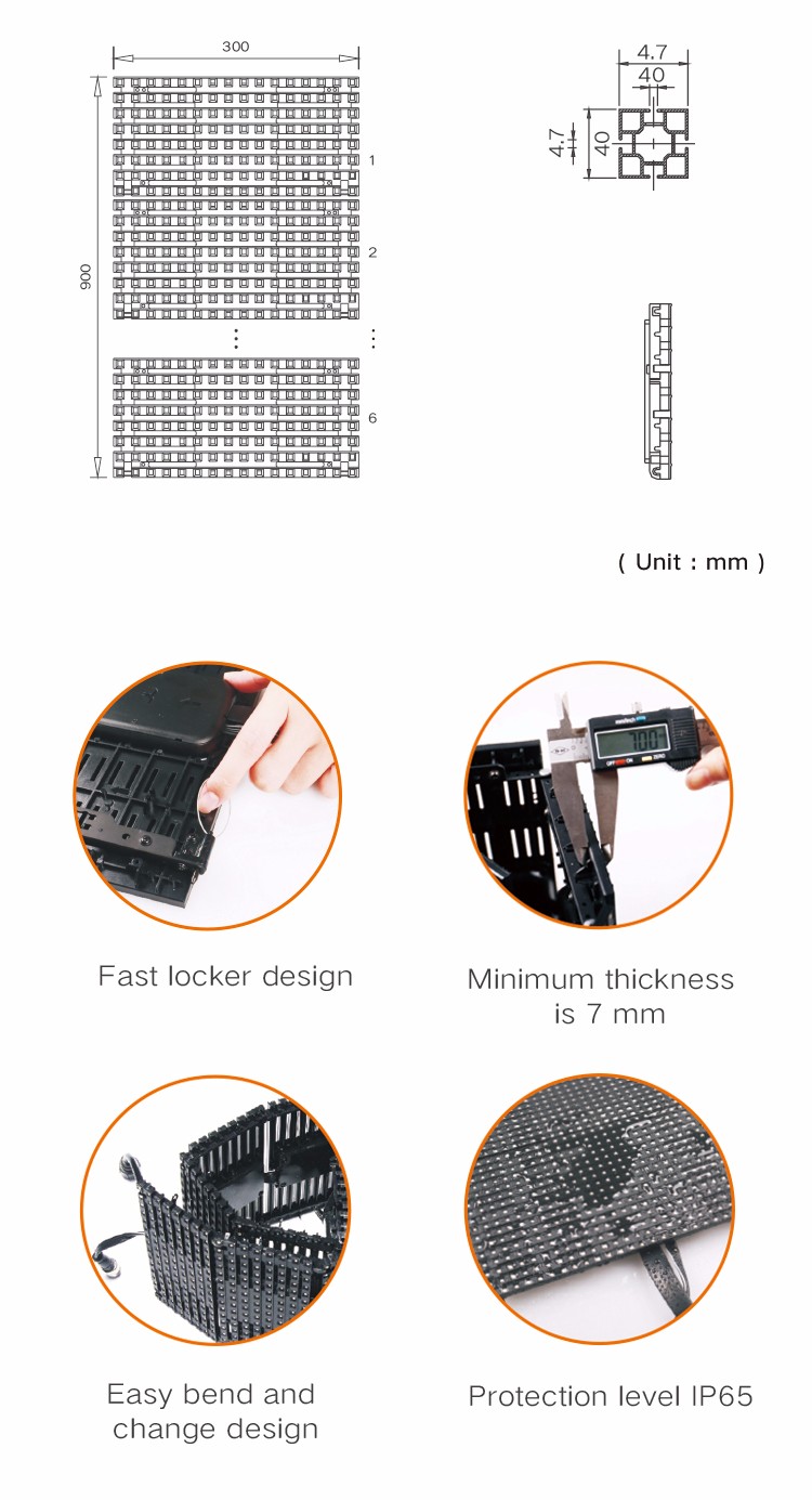 P12 Stage Backdrop Flexible Led Curtain Screen Display Led Screen Video LED Display