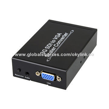 SDI to VGA Scaler Converter, Supports SD-SDI, HD-SDI and 3G-SDI