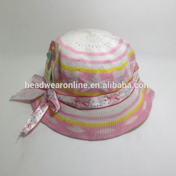 Bowknot Ribbon Knit Cap Custom Cap Children Knitted Cap