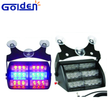 Security led warning dash windshield strobe light with suction cups