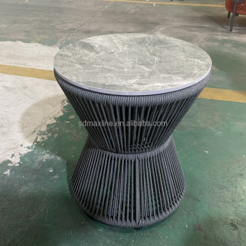 Outdoor Rattan Side Table - Patio Rattan Wicker Coffee Table