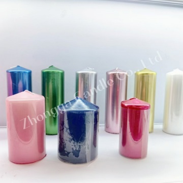 Hot selling aroma decorative colorful pillar candle