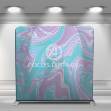 Multicolour tension fabric display backwall