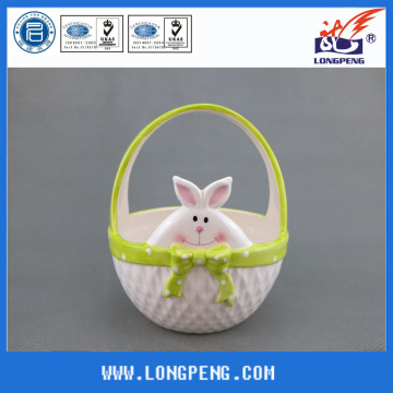 Ceramic Easter Bunny Rabbit Baskets,Wholesale Easter Baskets,Wholesale Craft Baskets