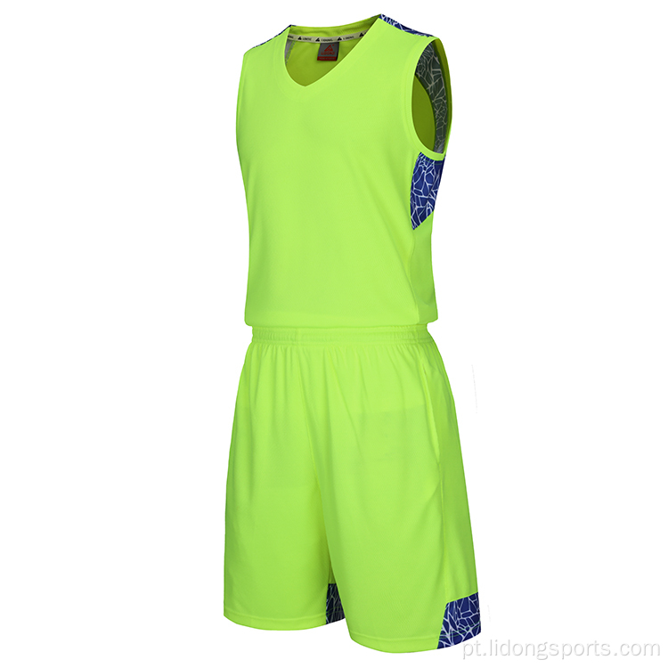 Tops e shorts de vestuário de basquete masculino