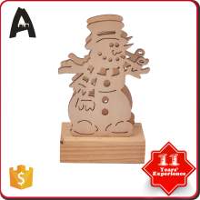 Cheap price hot wood craft supplies miniature snowman wooden