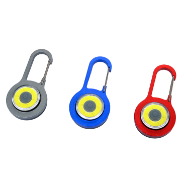 Multi-colour plastic battery mini carabiner compass keychain