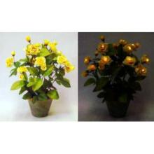 ROSE IN POT WITH LED LIGHTS