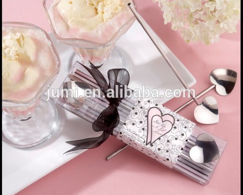 Magnetic Stir up a Lil Love Silver Heart Straw Stirrers Wedding Favor