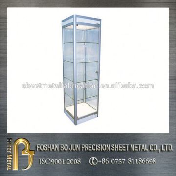 customized modern designed metal glass display rack sheet metal fabricating service