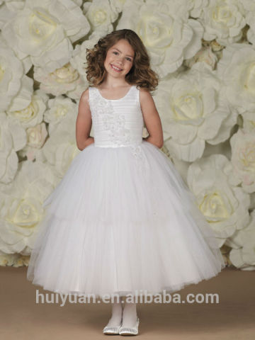 white tulle baby gown flower off shoulder designer dresses for girls