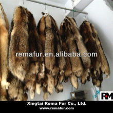 100% real raccoon fur pelts in high quality