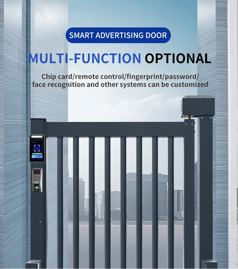 Smart Gate Auto Aluminum Entry Doors Interior Swing Aluminum Alloy for House at The Side Door Finished