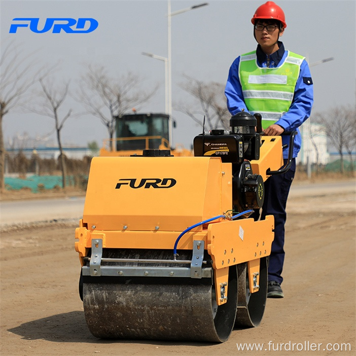 550kg Walking Behind Double Drum Compactor Machine Road Roller