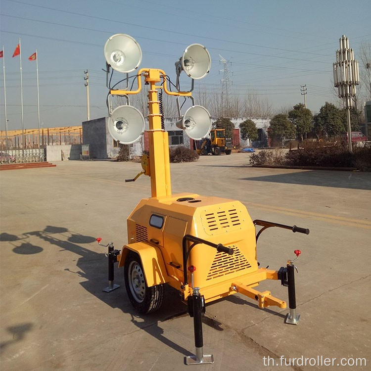 เครื่องกำเนิดไฟฟ้าแบบพกพาสนามกีฬา Mobile Flood Light Towers FZMTC-1000B