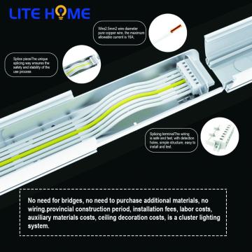 3 wires led trunk light rail