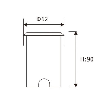 LEDER aluminium behuizing 1W LED-grondverlichting