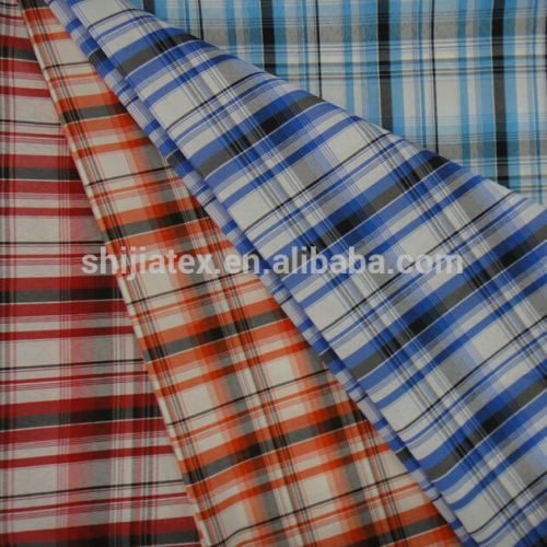 100% poly style plaid check yarn dyed textile fabric