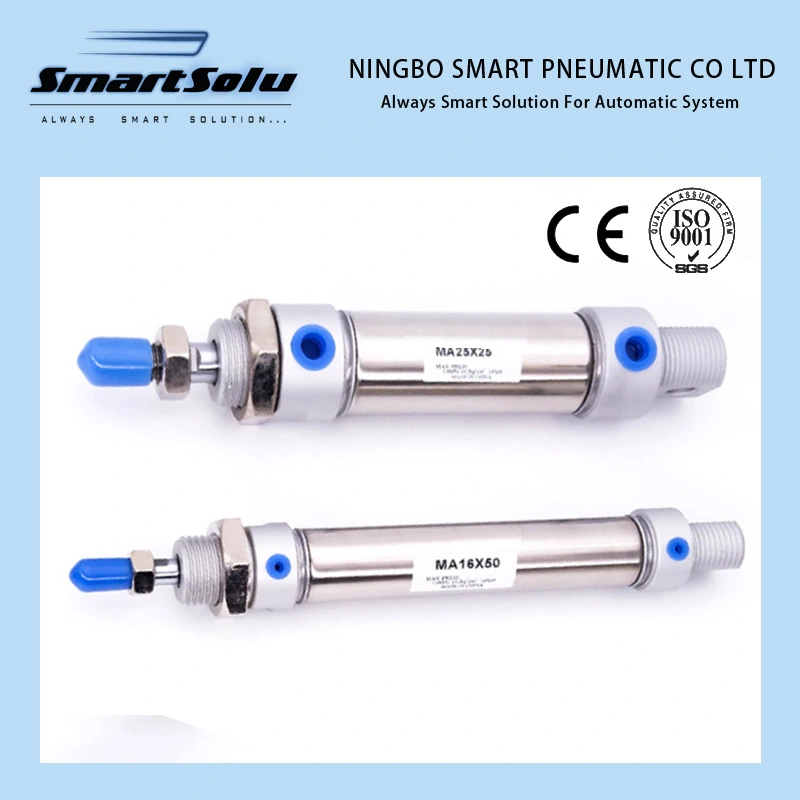 SMC Type Double Acting Aluminum Telescopic Pneumatic Air Cylinder
