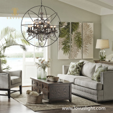 Personalized sphere shape candle chandelier Villa living room chandelier creative custom chandelier